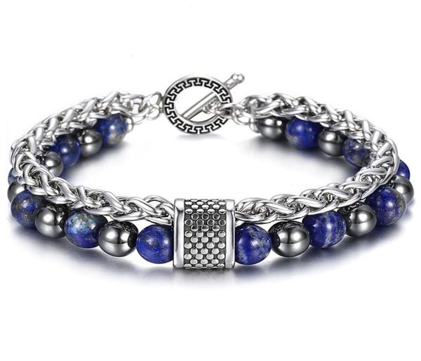 8mm double layers stone beaded bracelet for men boys lapis lazuli hemitate metal lava stone stainless steel cable chain tbx00109 y4921762, Black
8mm double layers stone beaded bracelet for men boys lapis lazuli hemitate metal lava stone stainless steel cable chain tbx00109 y4921762, Black