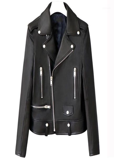 women biker moto jacket 2021 spring autumn slim long sleeve turn down collar faux leather coat ladies black outwear clothing women6676719
women biker moto jacket 2021 spring autumn slim long sleeve turn down collar faux leather coat ladies black outwear clothing women6676719