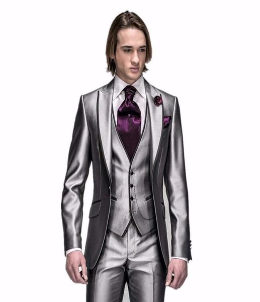 2018 classic mens wedding suits custom made peak lapel men suits shiny sliver groom tuxedos groomsmen party suits jacketpantsv1264565, Black;gray
2018 classic mens wedding suits custom made peak lapel men suits shiny sliver groom tuxedos groomsmen party suits jacketpantsv1264565, Black;gray