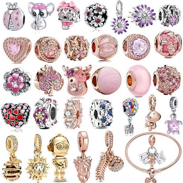 new popular silver charm accessories pinching rose beads suitable bracelet necklace diy fashion 8jr7, Golden;silver
new popular silver charm accessories pinching rose beads suitable bracelet necklace diy fashion 8jr7, Golden;silver