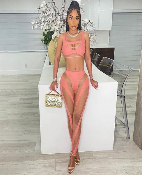 women039s two piece pants hollow out seethrough mesh stitching vest high waist casual trousers suit5666514, White
women039s two piece pants hollow out seethrough mesh stitching vest high waist casual trousers suit5666514, White