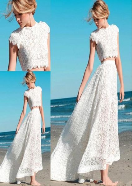 2019 twopieces bohemian wedding dresses lace crop vintage high low boho beach bridal gown custom made plus size wedding 1453834, White
2019 twopieces bohemian wedding dresses lace crop vintage high low boho beach bridal gown custom made plus size wedding 1453834, White