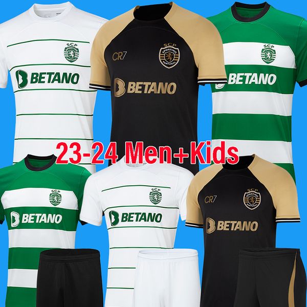 23 24 sporting cp lisboa soccer jerseys lisbon jovane sarabia vietto coates acuna home away third 2023 2024 football shirt men kids kits, Black;yellow
23 24 sporting cp lisboa soccer jerseys lisbon jovane sarabia vietto coates acuna home away third 2023 2024 football shirt men kids kits, Black;yellow