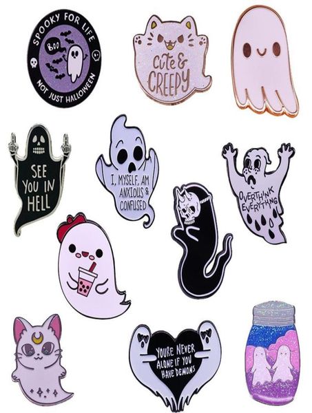 pins brooches cute black white ghost enamel pin collection halloween creepy scary spooky boba cat ghosts boo brooch horror gothic27117375, Gray
pins brooches cute black white ghost enamel pin collection halloween creepy scary spooky boba cat ghosts boo brooch horror gothic27117375, Gray