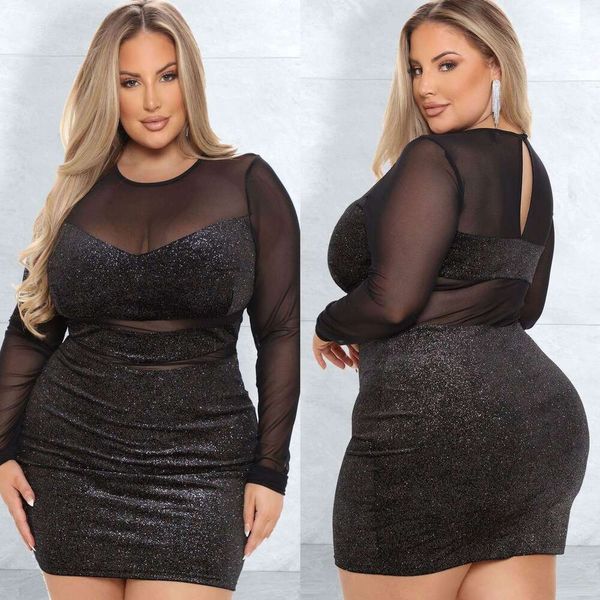 large size womens clothing autumn and winter see through dress mesh stitching bright silk tight fitting skirt, Black;gray
large size womens clothing autumn and winter see through dress mesh stitching bright silk tight fitting skirt, Black;gray