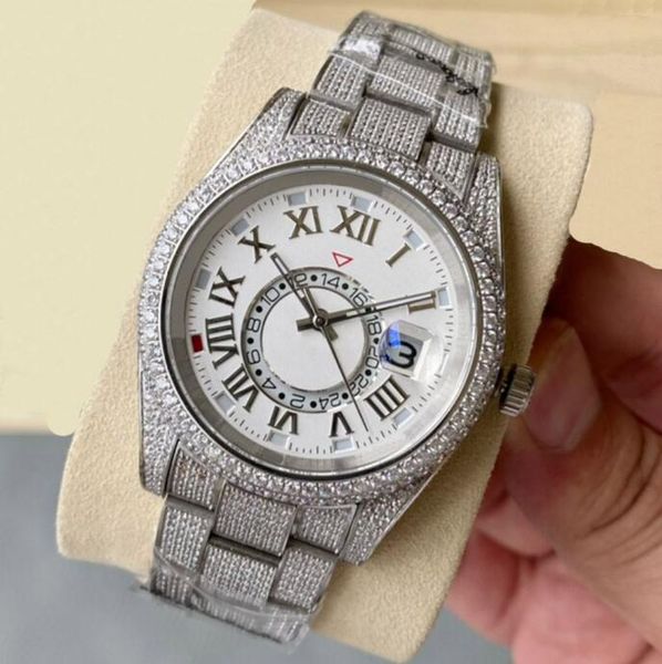 full diamond watch mens automatic mechanical watches 41mm with diamond-studded steel bracelet fashion business wristwatch montre de luxe bli, Slivery;brown
full diamond watch mens automatic mechanical watches 41mm with diamond-studded steel bracelet fashion business wristwatch montre de luxe bli, Slivery;brown