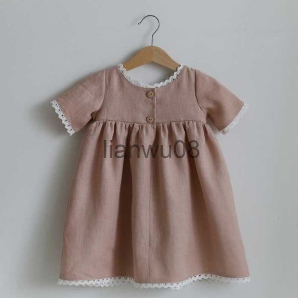 girl's dresses 2022 summer new european style baby girls lace dress short sleeve solid cotton linen kids dress children summer clothes, Red;yellow
girl's dresses 2022 summer new european style baby girls lace dress short sleeve solid cotton linen kids dress children summer clothes, Red;yellow
