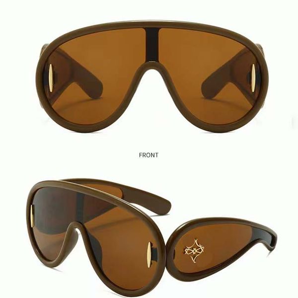 23 luxury sunglasses new style one piece large frame sunglasses designer men's and women's vintage metal frame same style lw40108i, White;black
23 luxury sunglasses new style one piece large frame sunglasses designer men's and women's vintage metal frame same style lw40108i, White;black