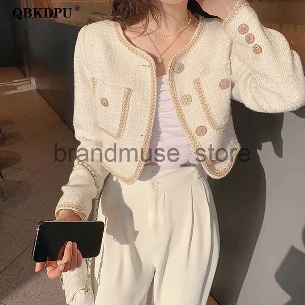 women's jackets elegant slim cropped tweed jacket women spring casual short coat korean fashion chaquetas vintage chic outerwear 2023 n, Black;brown
women's jackets elegant slim cropped tweed jacket women spring casual short coat korean fashion chaquetas vintage chic outerwear 2023 n, Black;brown