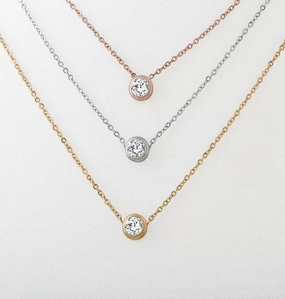 whole fashion stainless steel jewelry gold silver rose plated single diamond solitaire pendant necklace for women2962801
whole fashion stainless steel jewelry gold silver rose plated single diamond solitaire pendant necklace for women2962801