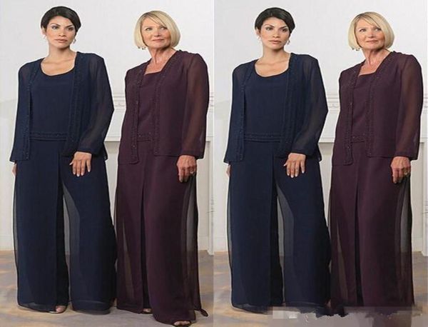 2018 new mother of bride pants suits dresses long sleeves navy blue grape chiffon women formal wedding evening wears custom made c4296965, Black;red
2018 new mother of bride pants suits dresses long sleeves navy blue grape chiffon women formal wedding evening wears custom made c4296965, Black;red