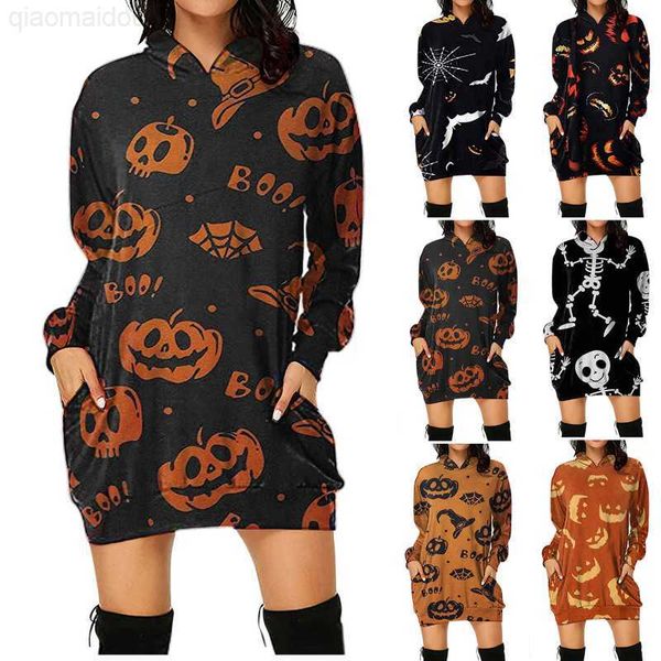 theme costume 2022 halloween scary pumpkin printed hoodie dress for women sweatshirt pullover round neck veste femme loose mini dresses l230, Black;red
theme costume 2022 halloween scary pumpkin printed hoodie dress for women sweatshirt pullover round neck veste femme loose mini dresses l230, Black;red