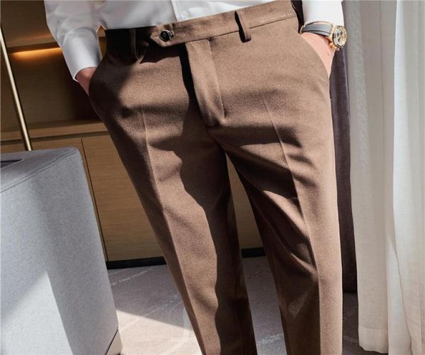 autumn winter thick woolen business dress pants men clothing simple embroidery waist slim fit office trousers formal 22904483, White;black
autumn winter thick woolen business dress pants men clothing simple embroidery waist slim fit office trousers formal 22904483, White;black