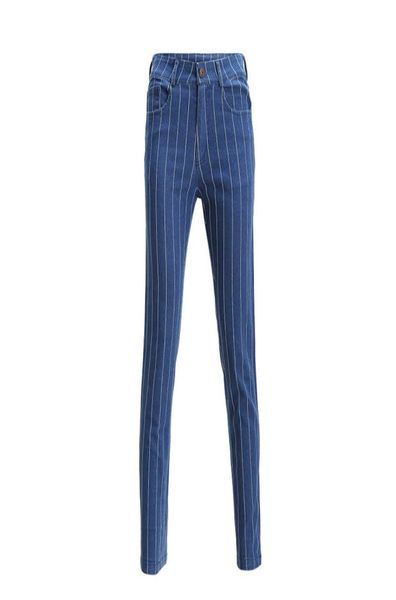2019 spring women clothing dark blue streetwear casual high waist button vertical striped jeans pants femme7644806
2019 spring women clothing dark blue streetwear casual high waist button vertical striped jeans pants femme7644806