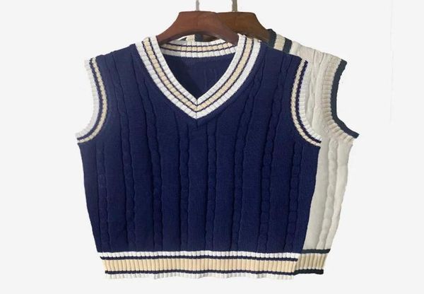 men039s vests 2021 sweater vest men vneck pullover student couple college style woman plus size sleeveless woolen thick da1582797, Black;white
men039s vests 2021 sweater vest men vneck pullover student couple college style woman plus size sleeveless woolen thick da1582797, Black;white