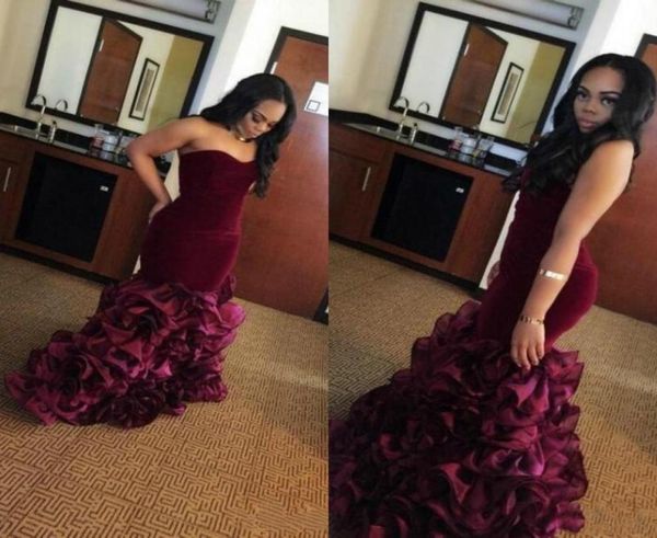 2019 strapless mermaid prom dresses burgundy satin zipper back cocktail party gowns tiered skirts formal evening dresses custom ma8910332, Black
2019 strapless mermaid prom dresses burgundy satin zipper back cocktail party gowns tiered skirts formal evening dresses custom ma8910332, Black