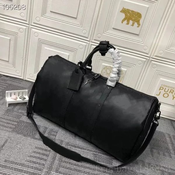 designer duffel bag black embossed luxury large capacity 50cm travel sales women men's leather shoulder fashion bag carry riveted lock
designer duffel bag black embossed luxury large capacity 50cm travel sales women men's leather shoulder fashion bag carry riveted lock