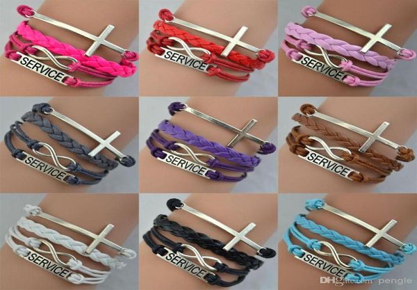bangles fashion hand weave leather bracelet 9 color bracelet service cross charming style women bracelet 20pcs 3479164, Golden;silver
bangles fashion hand weave leather bracelet 9 color bracelet service cross charming style women bracelet 20pcs 3479164, Golden;silver