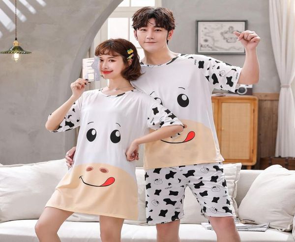 women039s sleepwear 2021 summer couple short sleeve nightgowns for women cute cartoon cow night dress nightdress men homewear h4487058, Black;red
women039s sleepwear 2021 summer couple short sleeve nightgowns for women cute cartoon cow night dress nightdress men homewear h4487058, Black;red