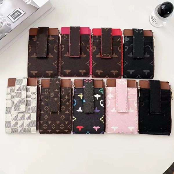 Image of Beautiful Luxury Design Coin Purse Cases Credit Card Holder Mini Wallet Purse with Chain Zipper more colours Drop Shippings available with Logo Box Man Woman 0802