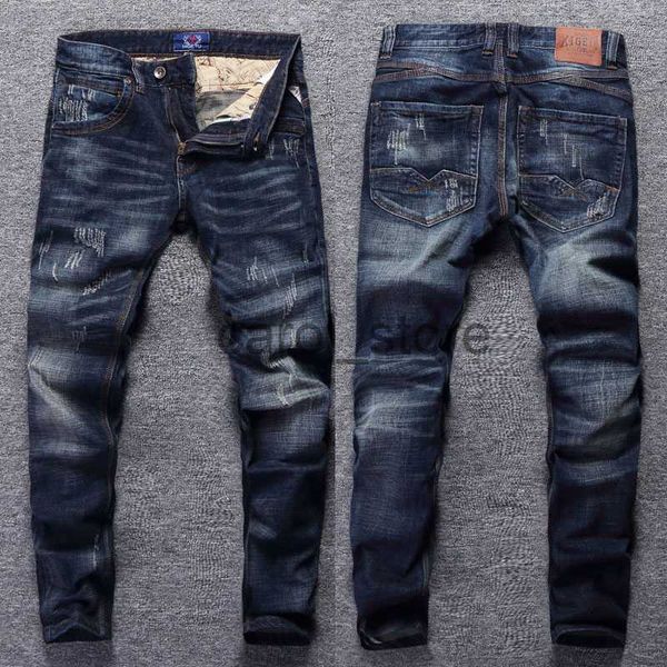 men's jeans italian style fashion men jeans retro dark blue elastic slim fit ripped jeans men streetwear vintage designer denim pants h
men's jeans italian style fashion men jeans retro dark blue elastic slim fit ripped jeans men streetwear vintage designer denim pants h