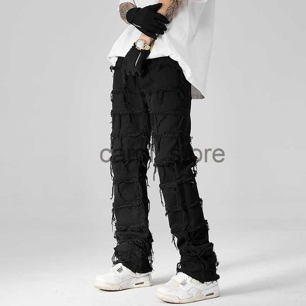 men's jeans streetwear red white balck jeans men slim straight ripped hole patchwork pleats hip hop punk rock jeans pants y2k denim tro, Blue
men's jeans streetwear red white balck jeans men slim straight ripped hole patchwork pleats hip hop punk rock jeans pants y2k denim tro, Blue
