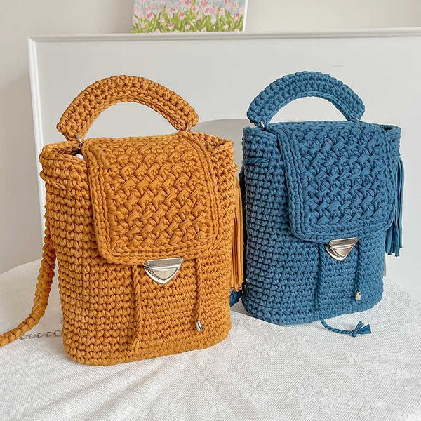 men's women's woven shoulder bag with fabric stripes casual business backpack trendy women's bag travel backpack 230715
men's women's woven shoulder bag with fabric stripes casual business backpack trendy women's bag travel backpack 230715