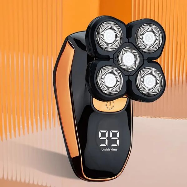 ultimate cordless electric head shaver - rechargeable wet/dry razor with led display, rotary blades, clippers, nose trimmer, brush & massage
ultimate cordless electric head shaver - rechargeable wet/dry razor with led display, rotary blades, clippers, nose trimmer, brush & massage