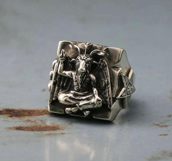 gothic baphomet ring stainless steel ring seal of satan pentagram sigil illuminati rings jewelry gifts for him9026234, Silver
gothic baphomet ring stainless steel ring seal of satan pentagram sigil illuminati rings jewelry gifts for him9026234, Silver