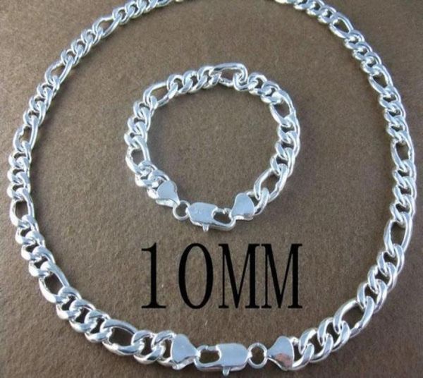 vintage jewelry set 925 silver cool 10mm mens figaro chain necklacebracelet 228with box1066218
vintage jewelry set 925 silver cool 10mm mens figaro chain necklacebracelet 228with box1066218