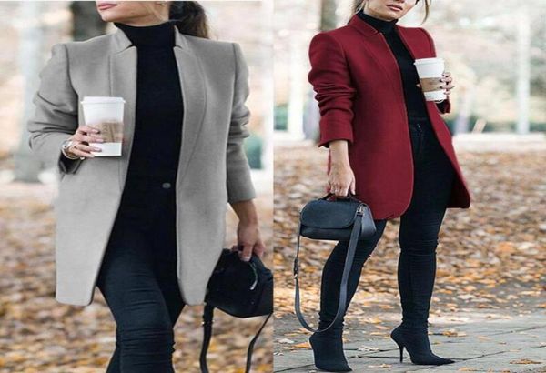 women039s wool blends fashion women winter solid long sleeve jacket standup collar faux coat7862232, Black
women039s wool blends fashion women winter solid long sleeve jacket standup collar faux coat7862232, Black