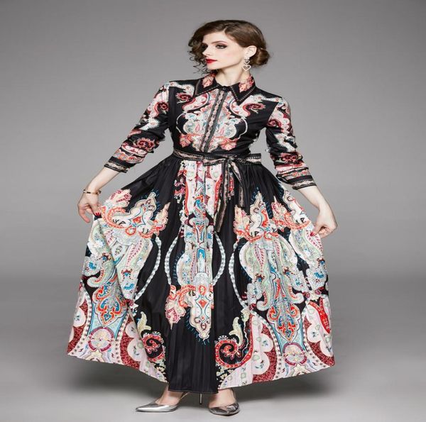spring summer fall runway vintage floral print collar long sleeve belt empire waist women ladies casual party aline maxi beach lu9048106, Black;gray
spring summer fall runway vintage floral print collar long sleeve belt empire waist women ladies casual party aline maxi beach lu9048106, Black;gray