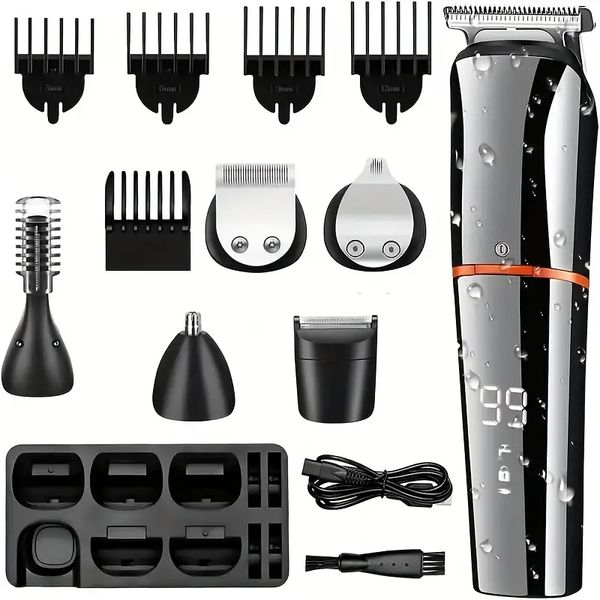 6-in-1 electric hair clipper beard trimmer grooming kit with lcd display usb rechargeable nose hair trimmer electric hair clipper trimmer se
6-in-1 electric hair clipper beard trimmer grooming kit with lcd display usb rechargeable nose hair trimmer electric hair clipper trimmer se