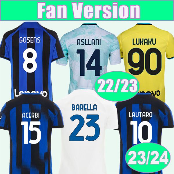 23 24 alexis barella lukaku mens soccer jerseys 22 23 gosens dzeko lautaro j. correa calhanoglu skriniar brozovic home away 3rd football shi, Black;yellow
23 24 alexis barella lukaku mens soccer jerseys 22 23 gosens dzeko lautaro j. correa calhanoglu skriniar brozovic home away 3rd football shi, Black;yellow