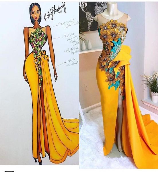 2020 yellow evening dresses with long train jewel neck satin appliqued mermaid prom dress beads side split formal party gowns5188965, Black;red
2020 yellow evening dresses with long train jewel neck satin appliqued mermaid prom dress beads side split formal party gowns5188965, Black;red