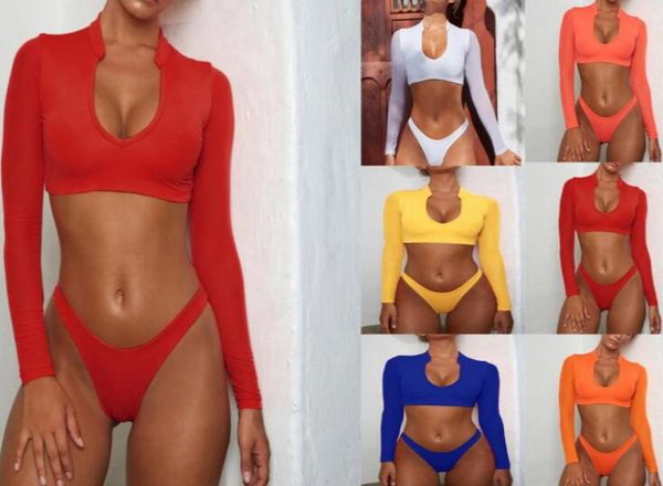 swimwear long sleeve mesh bikini women039s swimwear women high waisted three piece swimsuits bathing suit swimming equipme5758895
swimwear long sleeve mesh bikini women039s swimwear women high waisted three piece swimsuits bathing suit swimming equipme5758895