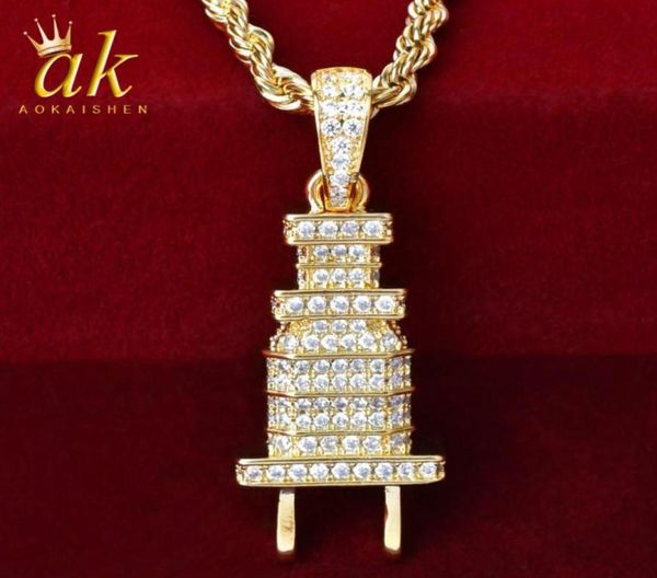 icedout plug shape pendnat rock necklace for men gold color material copper full cubic zircons hip hop jewelry with rope chain2495490803, Silver
icedout plug shape pendnat rock necklace for men gold color material copper full cubic zircons hip hop jewelry with rope chain2495490803, Silver