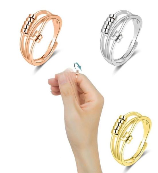 anti anxiety rings for women spinning band ring adjustable index finger ring jewelry gifts2416521, Silver
anti anxiety rings for women spinning band ring adjustable index finger ring jewelry gifts2416521, Silver