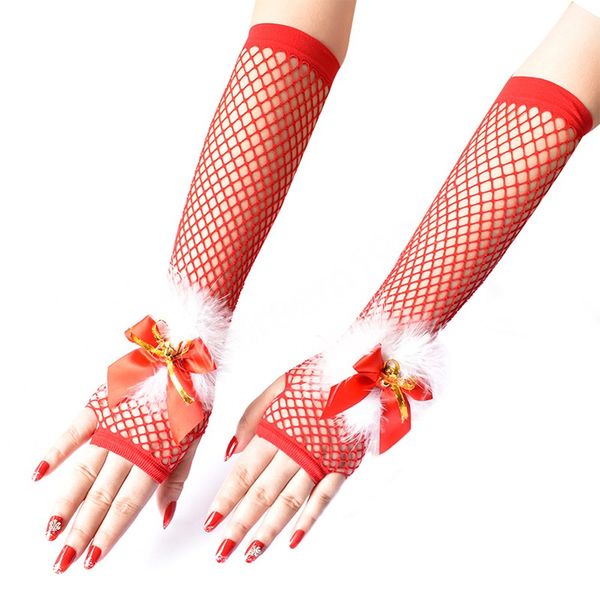 christmas fingerless fishnet bow gloves xmas elastic pierced long mesh gloves retro red lace gloves for women party costume clot, Blue;gray
christmas fingerless fishnet bow gloves xmas elastic pierced long mesh gloves retro red lace gloves for women party costume clot, Blue;gray