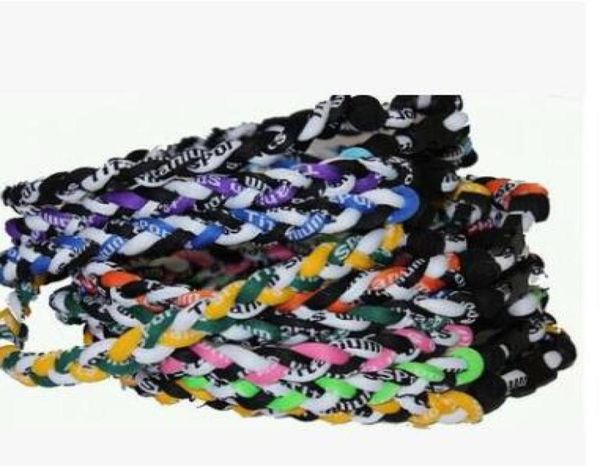 100pcs titanium 3 ropes braided necklace baseball football many colors ship random9645641, Silver 
100pcs titanium 3 ropes braided necklace baseball football many colors ship random9645641, Silver
