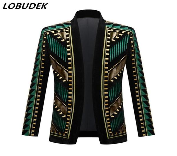 gold green splicing stripes embroidery blazer men039s vintage court wedding groom suit jackets stars singer host bar show stage6690633, White;black
gold green splicing stripes embroidery blazer men039s vintage court wedding groom suit jackets stars singer host bar show stage6690633, White;black