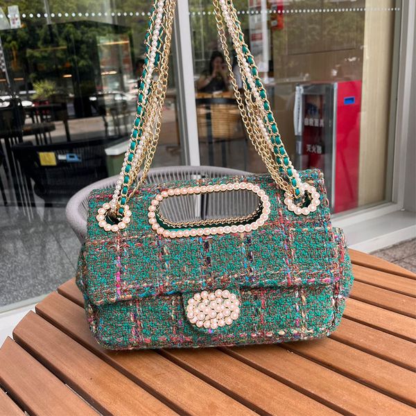 fashion womens houndstooth shoulder bag cf luxury designer pearl chain handbag small square bag qq bag woolen fabric double cap handbag cros
fashion womens houndstooth shoulder bag cf luxury designer pearl chain handbag small square bag qq bag woolen fabric double cap handbag cros
