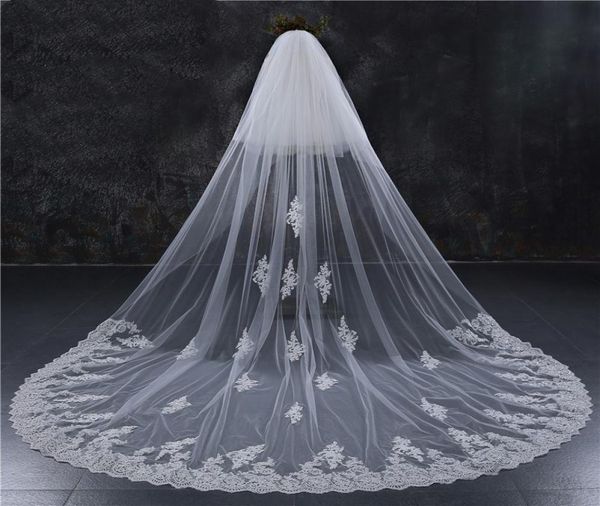 new style two layers full edge with lace luxury 3 meters long wedding veil with comb white ivory bridal veil velos de novia8705317, Black
new style two layers full edge with lace luxury 3 meters long wedding veil with comb white ivory bridal veil velos de novia8705317, Black