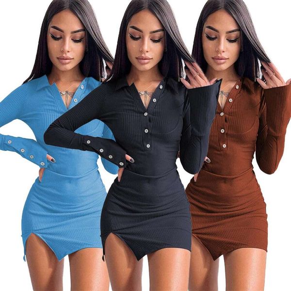 item title womens clothing autumn and winter lapel thread slit long sleeve slim dress, Black;gray
item title womens clothing autumn and winter lapel thread slit long sleeve slim dress, Black;gray