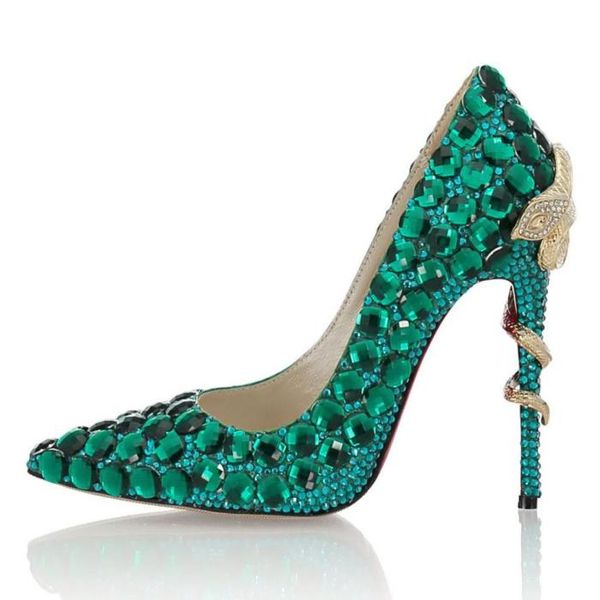 gorgeous green color bridal wedding shoes handmade rhinestone pointed toe stiletto heel prom pumps 11cm heels size 417308861, Black
gorgeous green color bridal wedding shoes handmade rhinestone pointed toe stiletto heel prom pumps 11cm heels size 417308861, Black