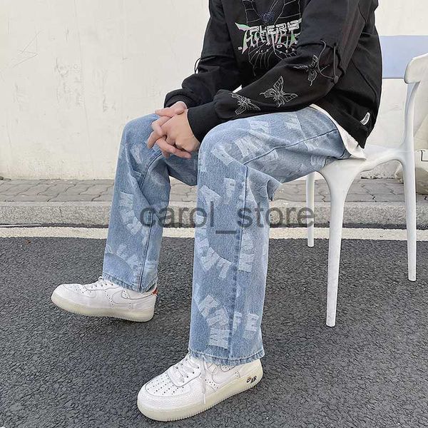 men's jeans jacquard jeans blue mens loose straight leg long pants streetwear baggy denim clothing graphic streetwear baggy j230806
men's jeans jacquard jeans blue mens loose straight leg long pants streetwear baggy denim clothing graphic streetwear baggy j230806