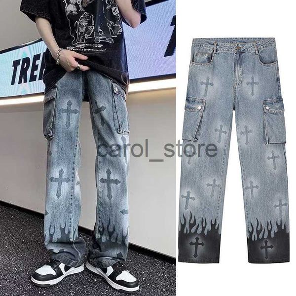 men's jeans men jean mid waist straight baggy pants korean fashion male printed pocket trend denim trousers jeans homme y2k men clothes, Blue
men's jeans men jean mid waist straight baggy pants korean fashion male printed pocket trend denim trousers jeans homme y2k men clothes, Blue
