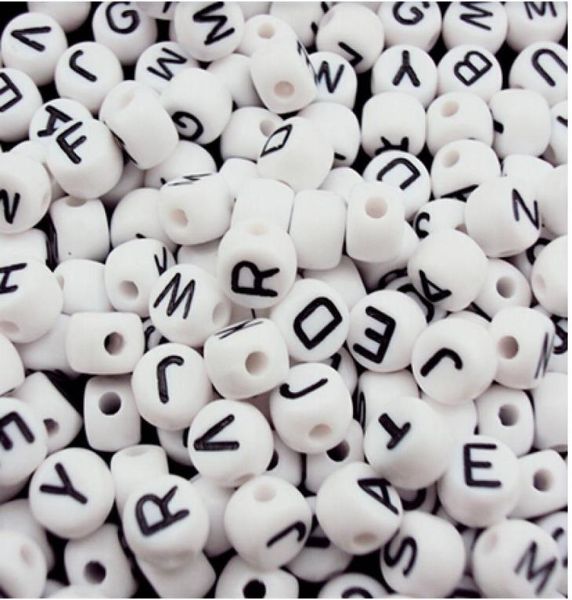 1000 pcs acrylic random letter az white disc alphabet beads 7x5 mm to wordwide2580144, Black
1000 pcs acrylic random letter az white disc alphabet beads 7x5 mm to wordwide2580144, Black