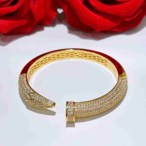 celebrities full drill nails bracelet bracelets bangles punk gift luxurious superior quality oltm, Golden;silver
celebrities full drill nails bracelet bracelets bangles punk gift luxurious superior quality oltm, Golden;silver