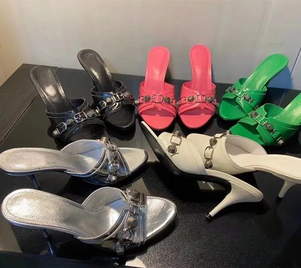 summer hollow rivet women's sandals genuine leather toe runway party fashion stiletto sandals design high heels slippers 8cm 35-41size, Black
summer hollow rivet women's sandals genuine leather toe runway party fashion stiletto sandals design high heels slippers 8cm 35-41size, Black